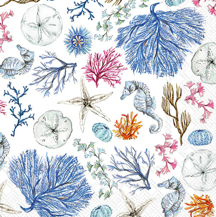 Set x 20 servilletas Blue Coastal cocktail de papel