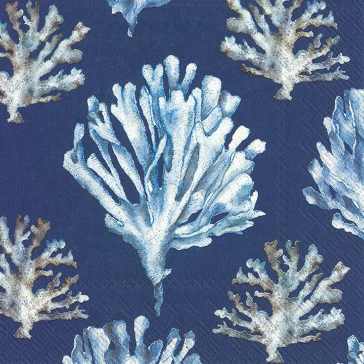 Set x 20 servilletas Coral blue cocktail de papel