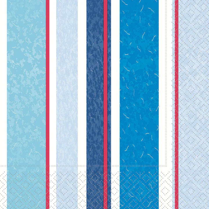 Set x 20 servilletas Marina Stripes cocktail de papel