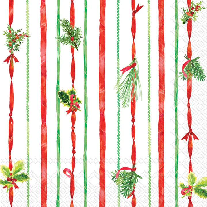 Set x 20 servilletas Ribbon Stripe cocktail de papel