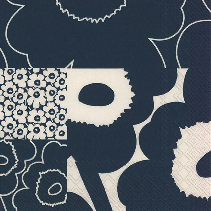 Set x 20 servilletas Unikko Kollaasi azul cocktail de papel