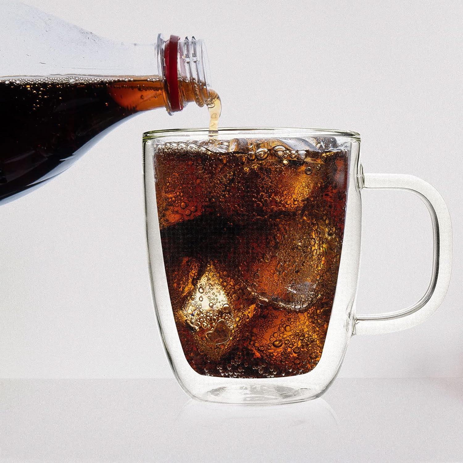 Set x 4 Tazas de Vidrio Doble Pared Verona 400ml – Para Lattes, Infusiones, Jugos y Más