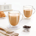 Set x 4 Tazas de Vidrio Doble Pared Verona 400ml – Para Lattes, Infusiones, Jugos y Más