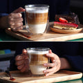 Set x 4 Tazas de Vidrio Doble Pared Verona 400ml – Para Lattes, Infusiones, Jugos y Más