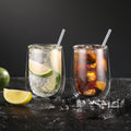 Set x 4 Vasos de Vidrio Doble Pared Verona 300ml – Para Café, Jugos, Cócteles y Más