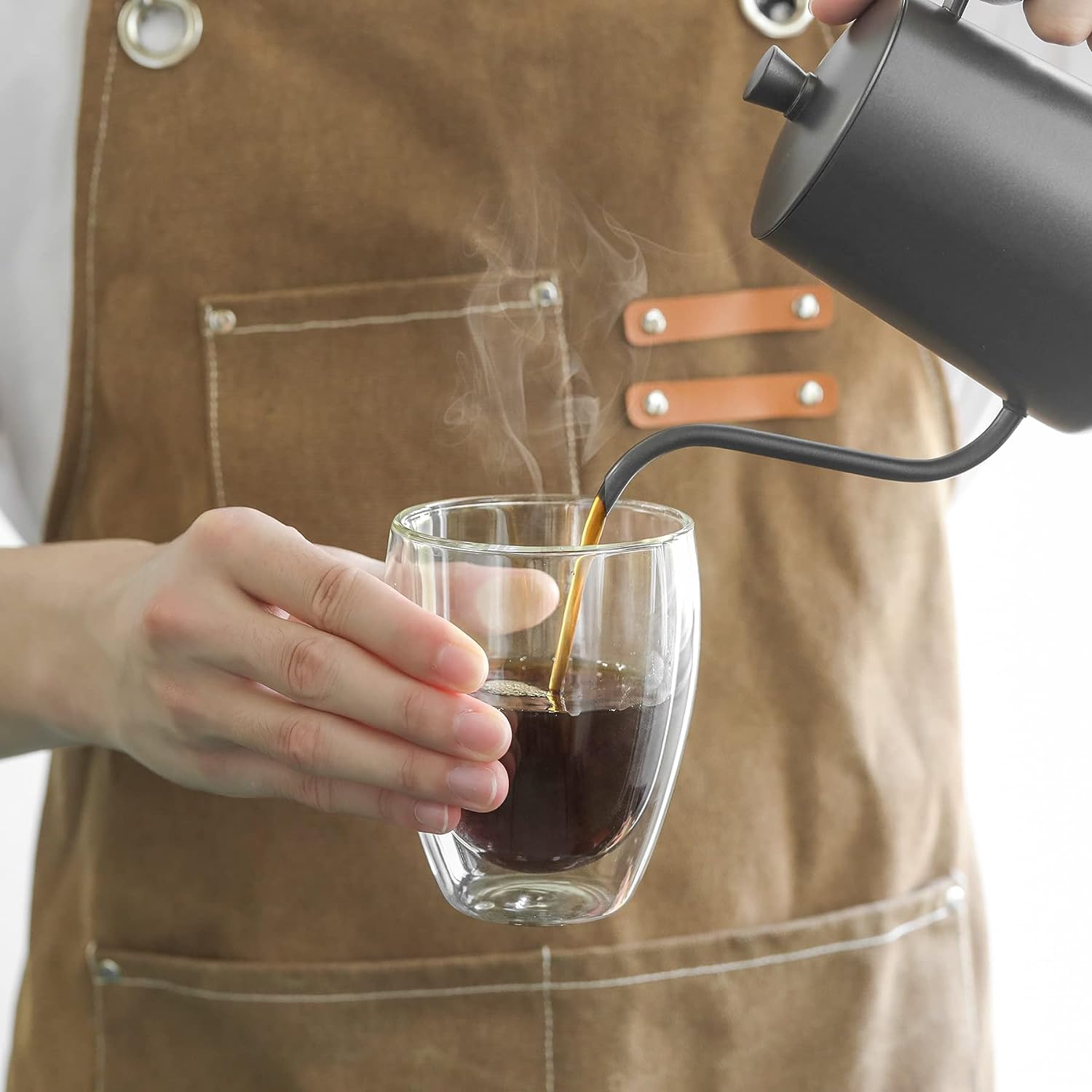 Set x 4 Vasos de Vidrio Doble Pared Verona 300ml – Para Café, Jugos, Cócteles y Más