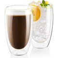 Set x 4 Vasos de Vidrio Doble Pared Verona 380ml – Para Lattes, Jugos, Cócteles y Más