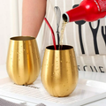 Set x 4 vasos acero inoxidable dorado mate 550ml - Irrompibles