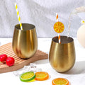 Set x 4 vasos acero inoxidable dorado mate 550ml - Irrompibles