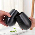 Set x 4 vasos acero inoxidable negro mate 550ml - Irrompibles