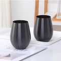 Set x 4 vasos acero inoxidable negro mate 550ml - Irrompibles
