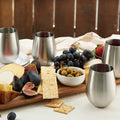 Set x 4 vasos acero inoxidable plateado mate 550ml - Irrompibles