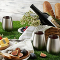 Set x 4 vasos acero inoxidable plateado mate 550ml - Irrompibles