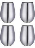 Set x 4 vasos acero inoxidable plateado mate 550ml - Irrompibles