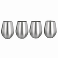 Set x 4 vasos acero inoxidable plateado mate 550ml - Irrompibles