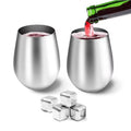 Set x 4 vasos acero inoxidable plateado mate 550ml - Irrompibles