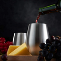 Set x 4 vasos acero inoxidable plateado mate 550ml - Irrompibles