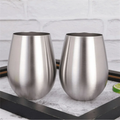 Set x 4 vasos acero inoxidable plateado mate 550ml - Irrompibles