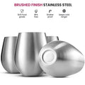Set x 4 vasos acero inoxidable plateado mate 550ml - Irrompibles