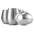 Set x 4 vasos acero inoxidable plateado mate 550ml - Irrompibles