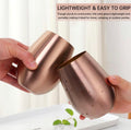 Set x 4 vasos acero inoxidable rose gold mate 550ml - Irrompibles