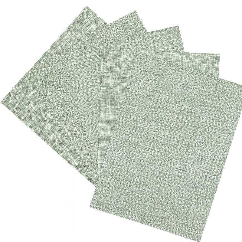 Set x 6 individuales Harrington de vynil verde claro