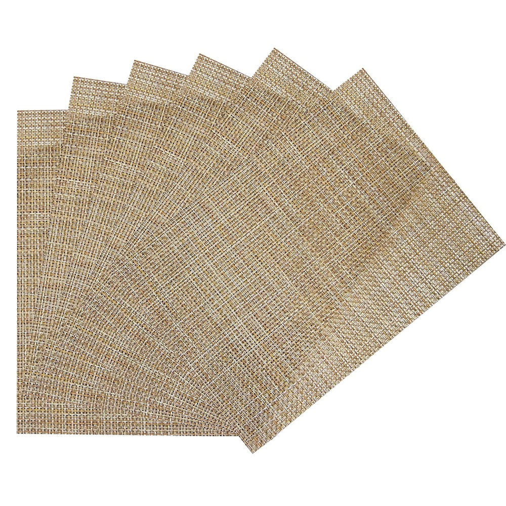 Set x 6 individuales Longport de vynil almendra