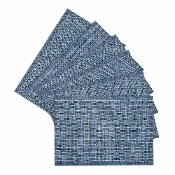 Set x 6 individuales Rainer de vynil azul acerado