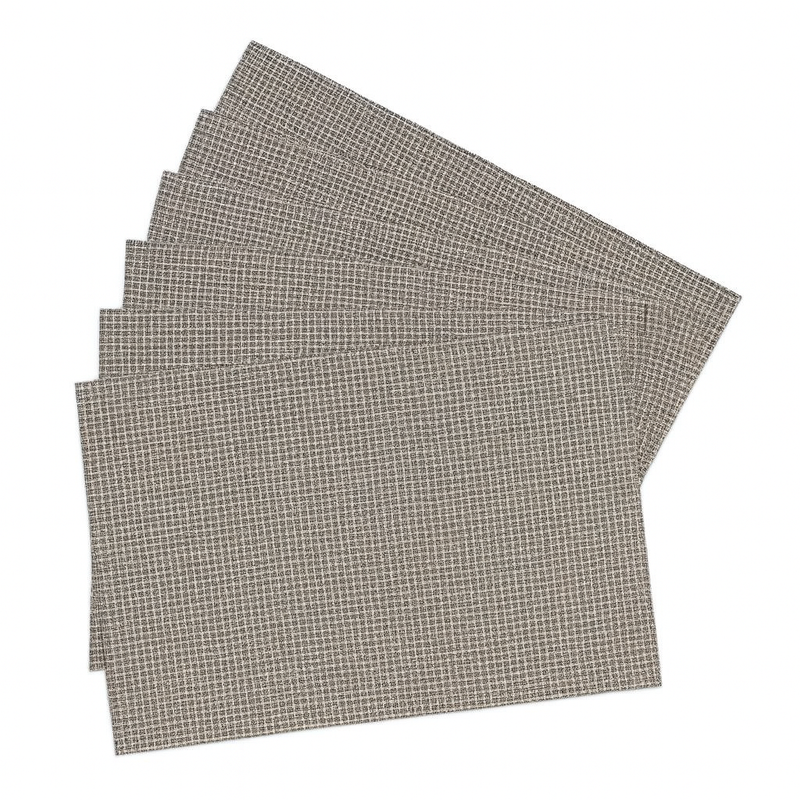 Set x 6 individuales Scacchi de vynil madera clara