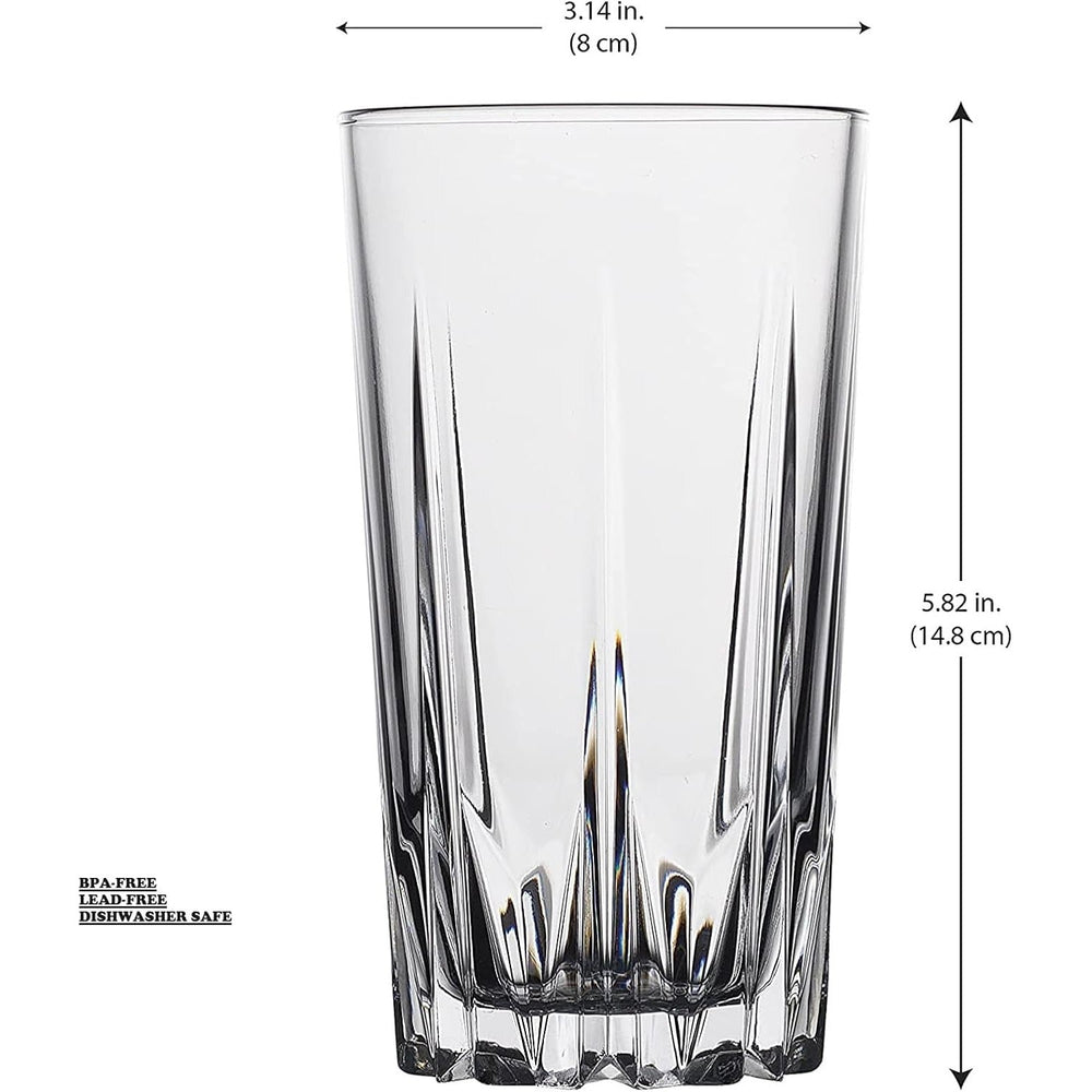 Set x 6 vasos Clarity Diamante 443 ml