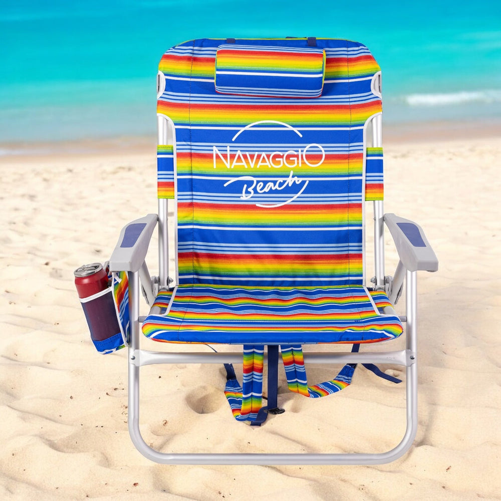Silla playa plegable mochila 5 posiciones sunset
