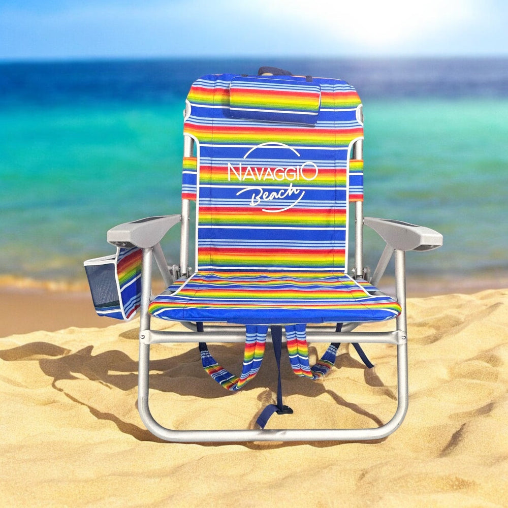 Silla playa plegable mochila 5 posiciones sunset