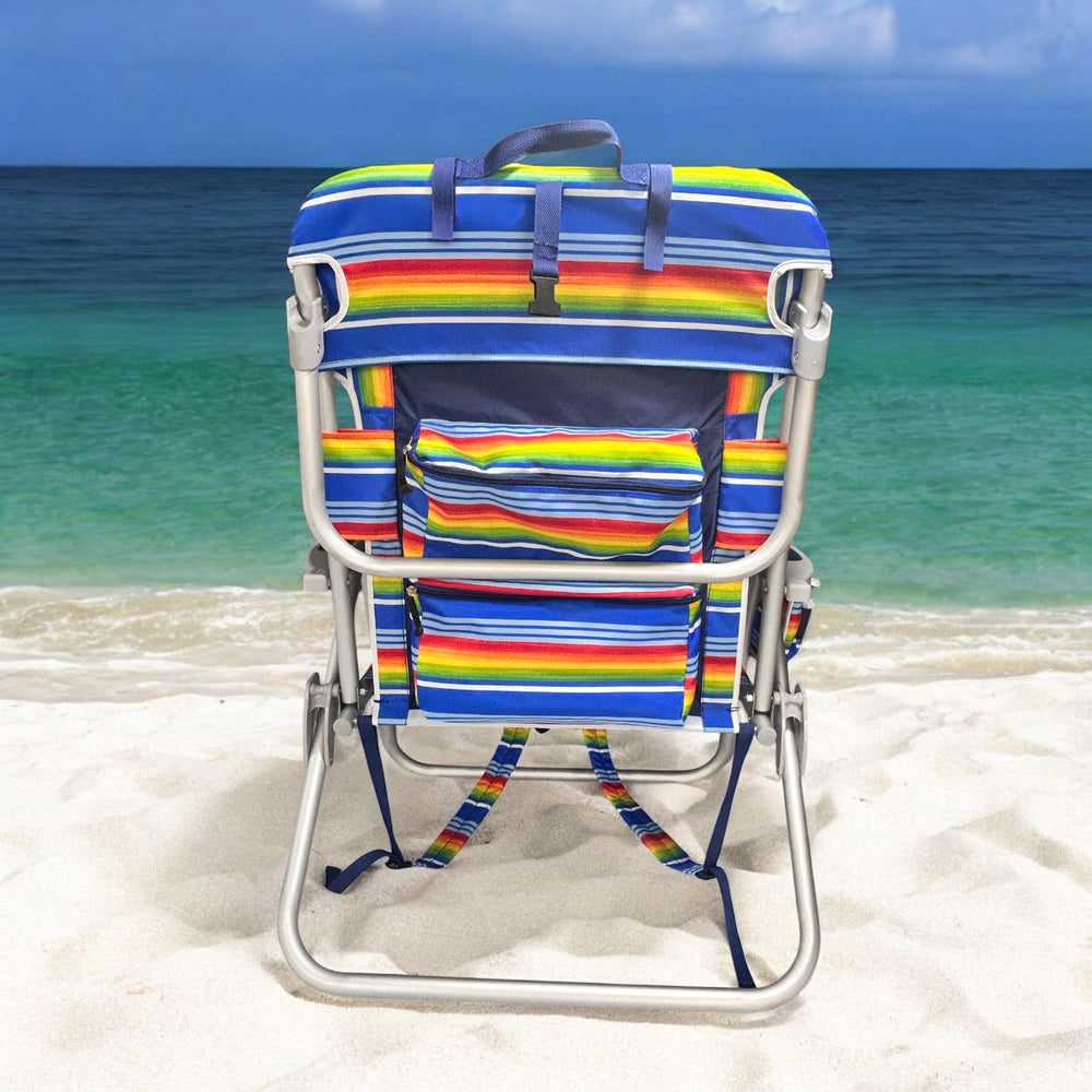 Silla playa plegable mochila 5 posiciones sunset