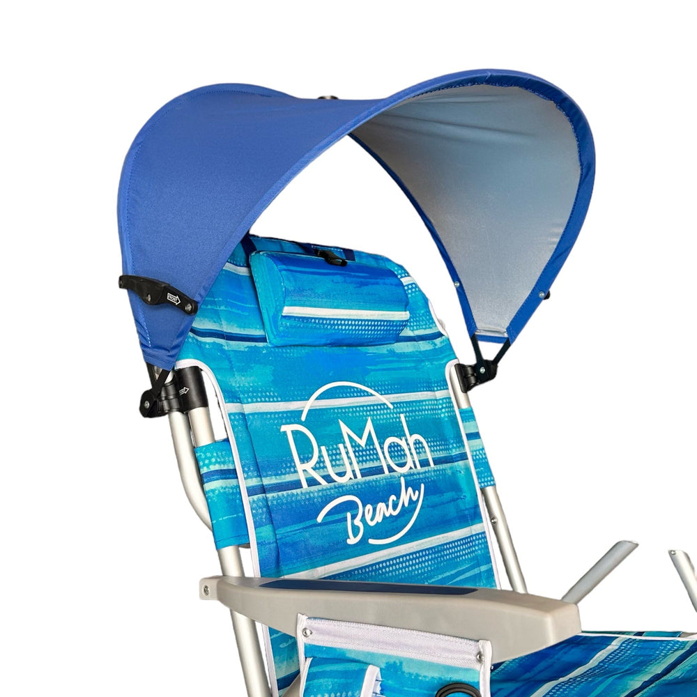 Sombrilla personal para silla playa azul