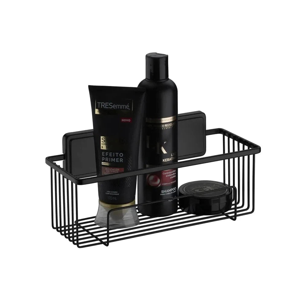 Soporte para champú con adhesivo - negro mate