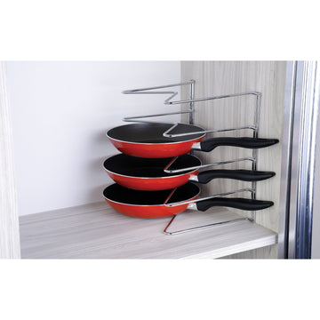 Soporte para moldes y sartén Organizare plateado