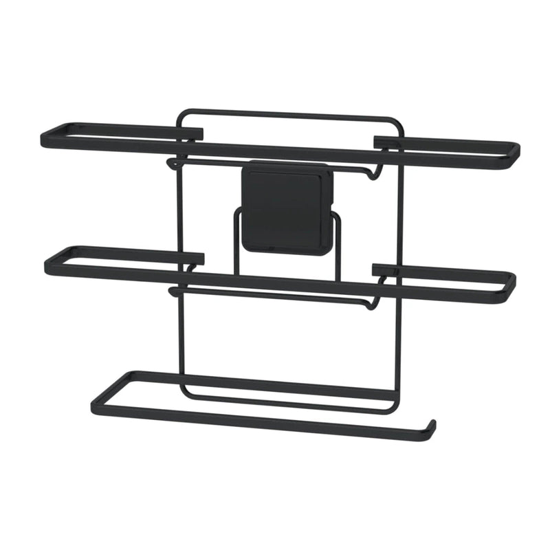 Soporte para rollo triple con adhesivo - negro