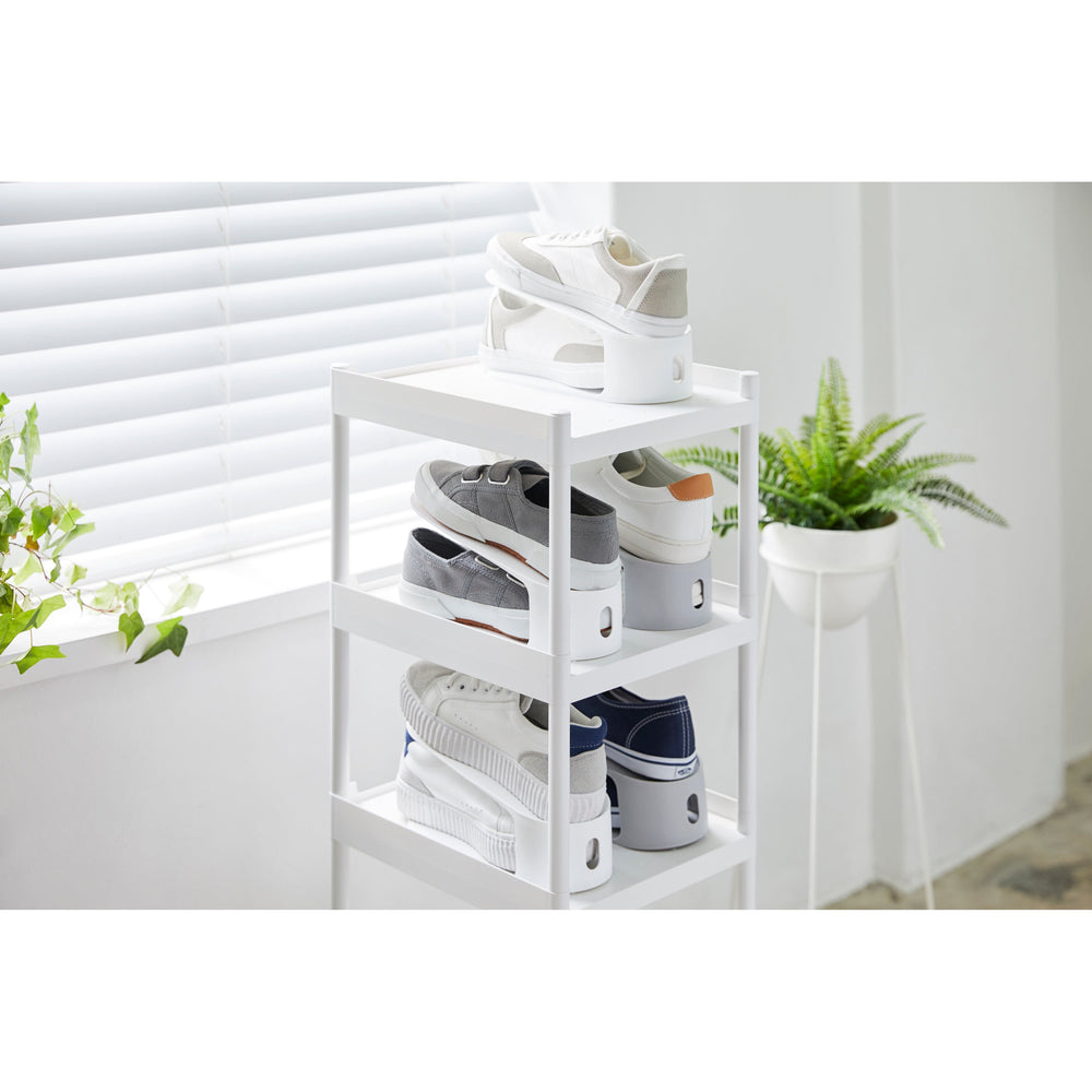 Soporte para zapatos blanco