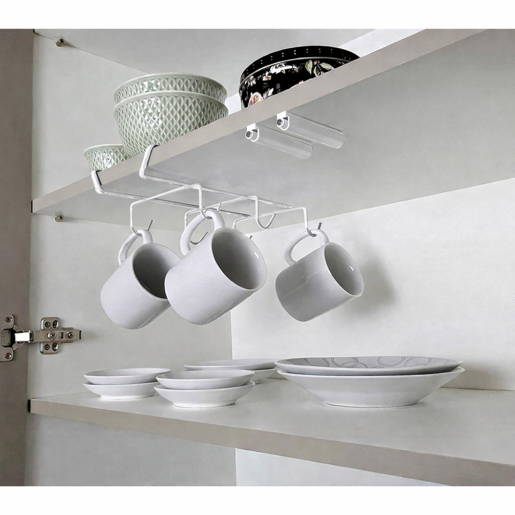 Soporte tazas grandes gabinete Organizare blanco
