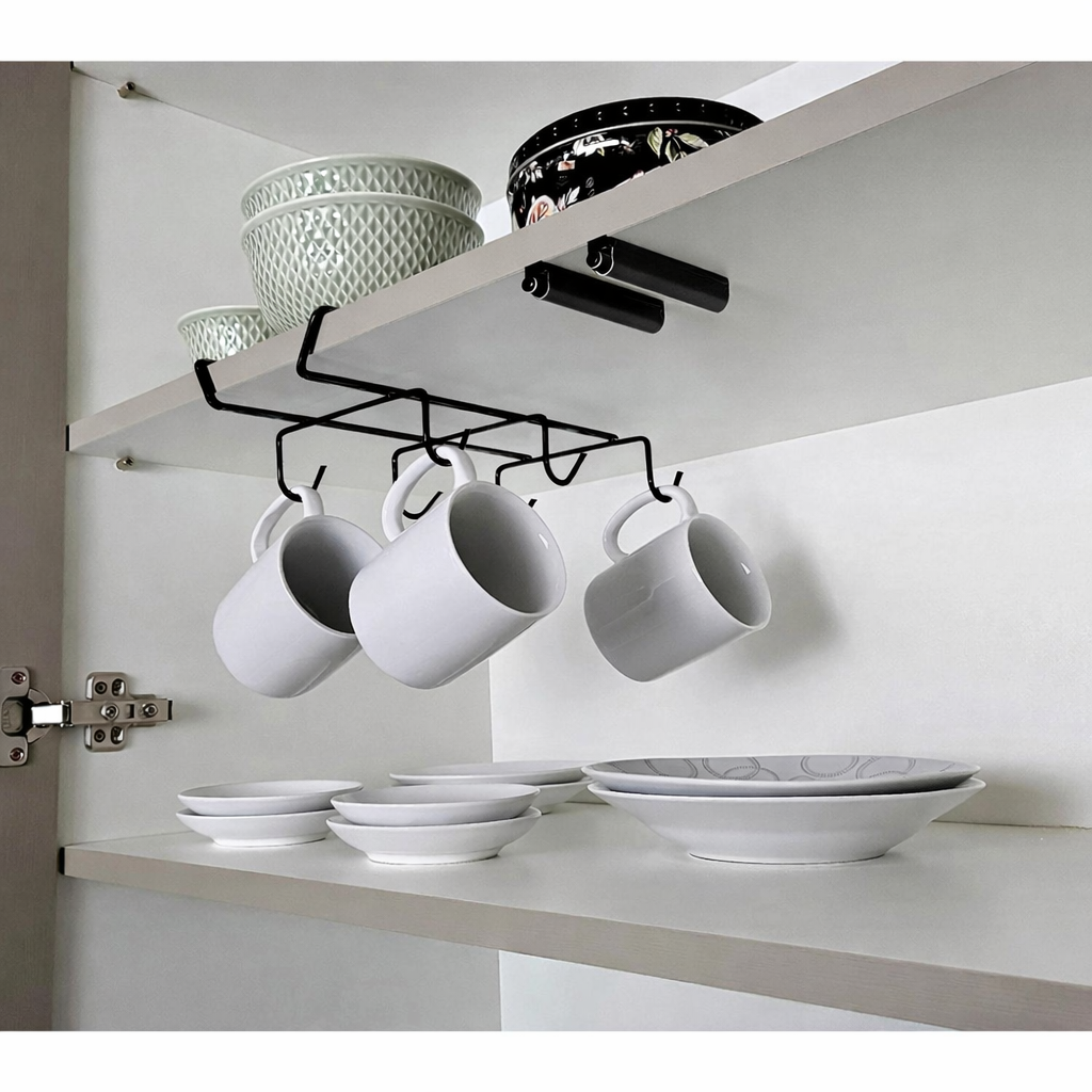 Soporte tazas grandes gabinete Organizare negro