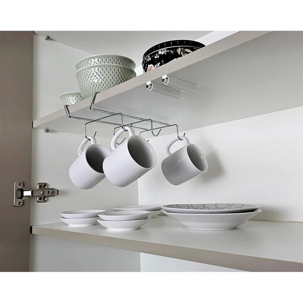 Soporte tazas grandes gabinete Organizare plateado