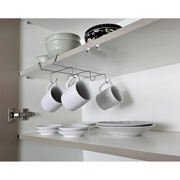 Soporte tazas grandes gabinete Organizare plateado