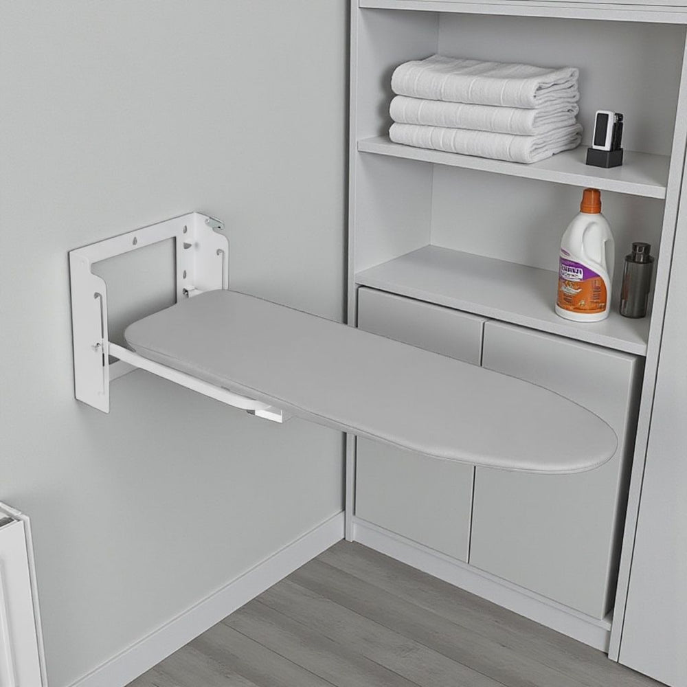 Tabla de planchar de pared plegable y giratoria IronFold blanca - foto 4