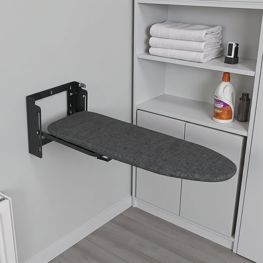 Tabla de planchar de pared plegable y giratoria IronFold negra