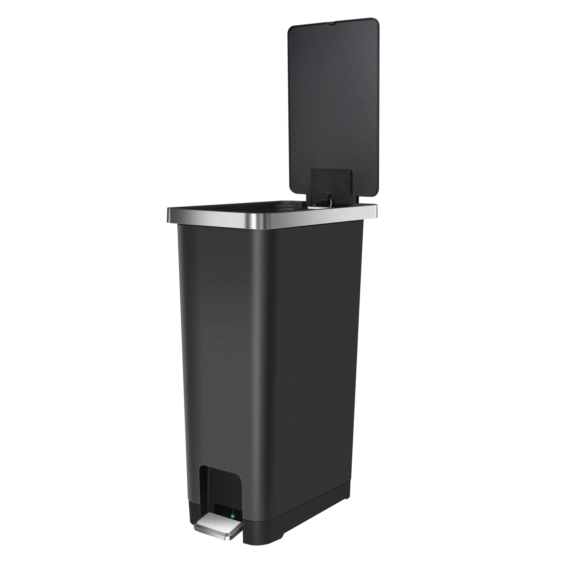 Tacho basura pedal Hana slim plástico 45L negro