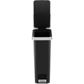 Tacho basura pedal Hana slim plástico 45L negro