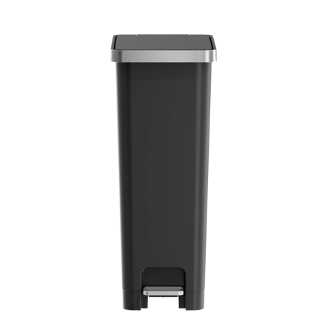 Tacho basura pedal Hana slim plástico 45L negro