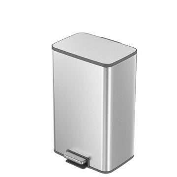 Tacho de Basura Pedal Marina 50L Acero Inoxidable – Cierre Suave, Cubeta Interior y Sella Olores