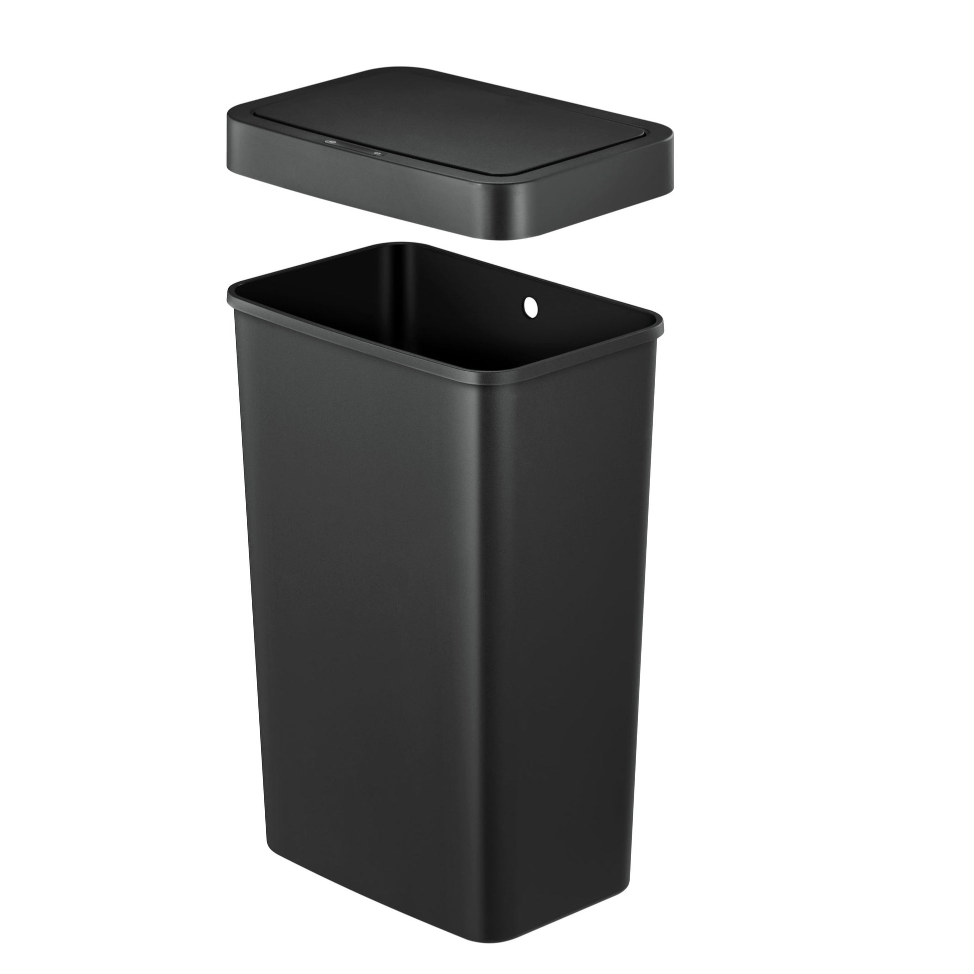 Tacho de Basura Sensor Hana 50L Plástico Negro – Tapa Automática, Pantalla Digital y Sujeta Bolsas