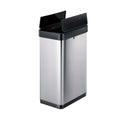 Tacho de Basura Sensor Phantom X 50L Acero Inoxidable – Tapa Dual Automática, Antihuellas y Ahorro de Espaci